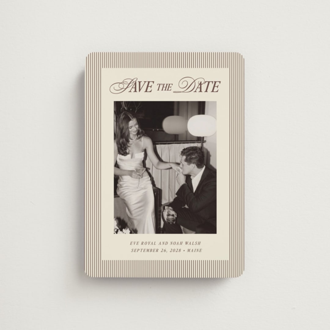 "Sienna" - Save the Dates in Maroon by Pati Cascino - Front