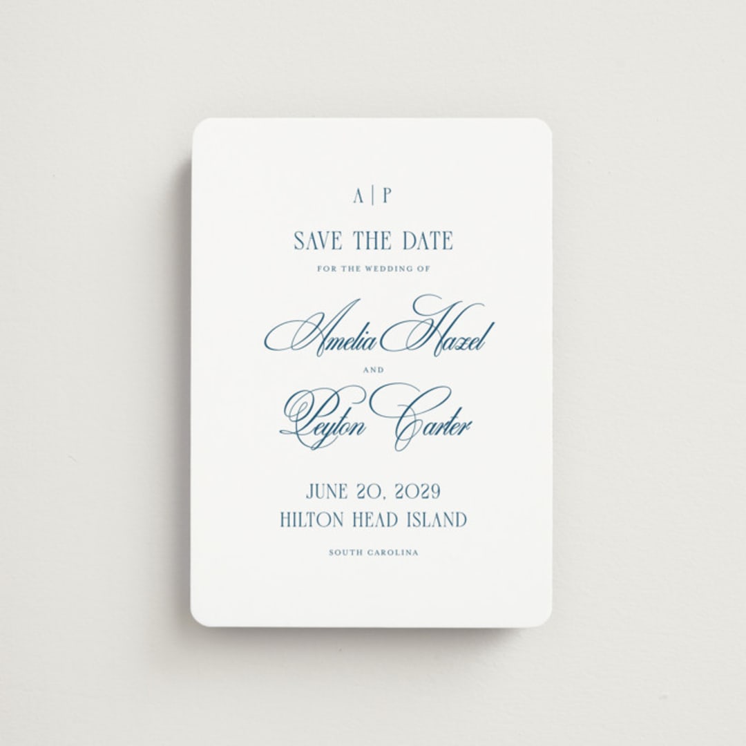 "Hilton" - Save the Dates in Ocean by Kelly Schmidt - Front