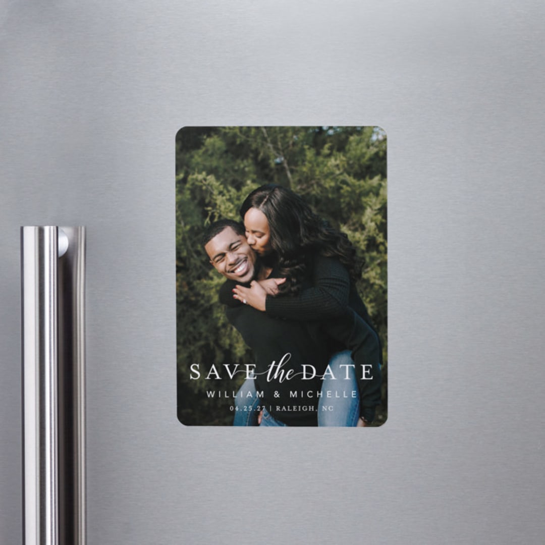 "Convey our Love" - Save the Dates in Snow by MC Designs - Front