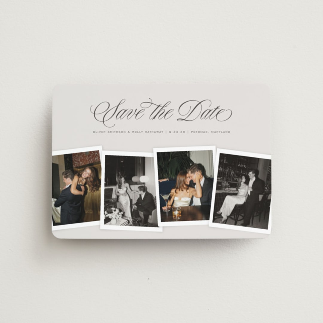 "Simple Snapshots" - Save the Dates in Creme by Erin L. Wilson - Front