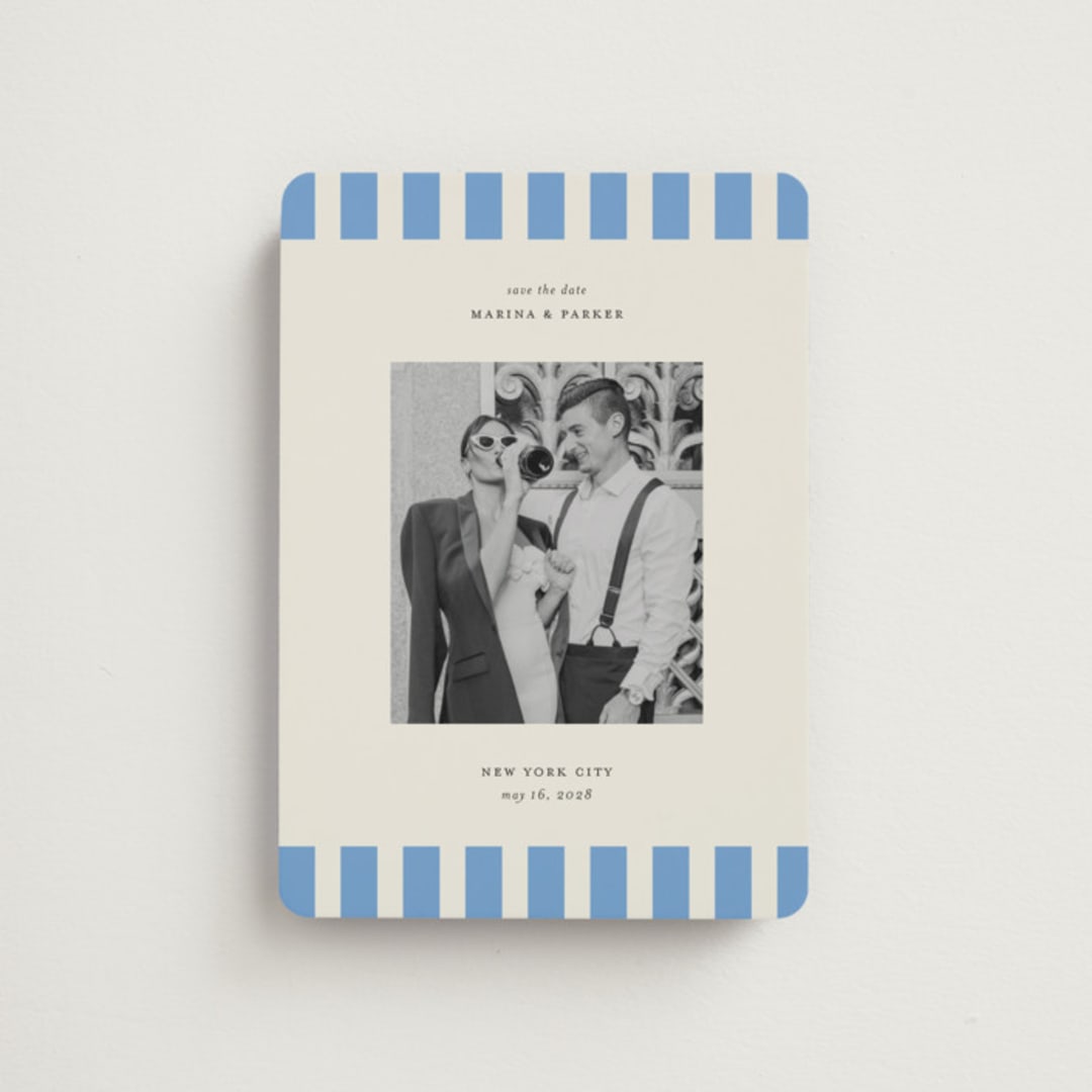 "Modern Border" - Save the Dates in Sky by Jackie Crawford - Front