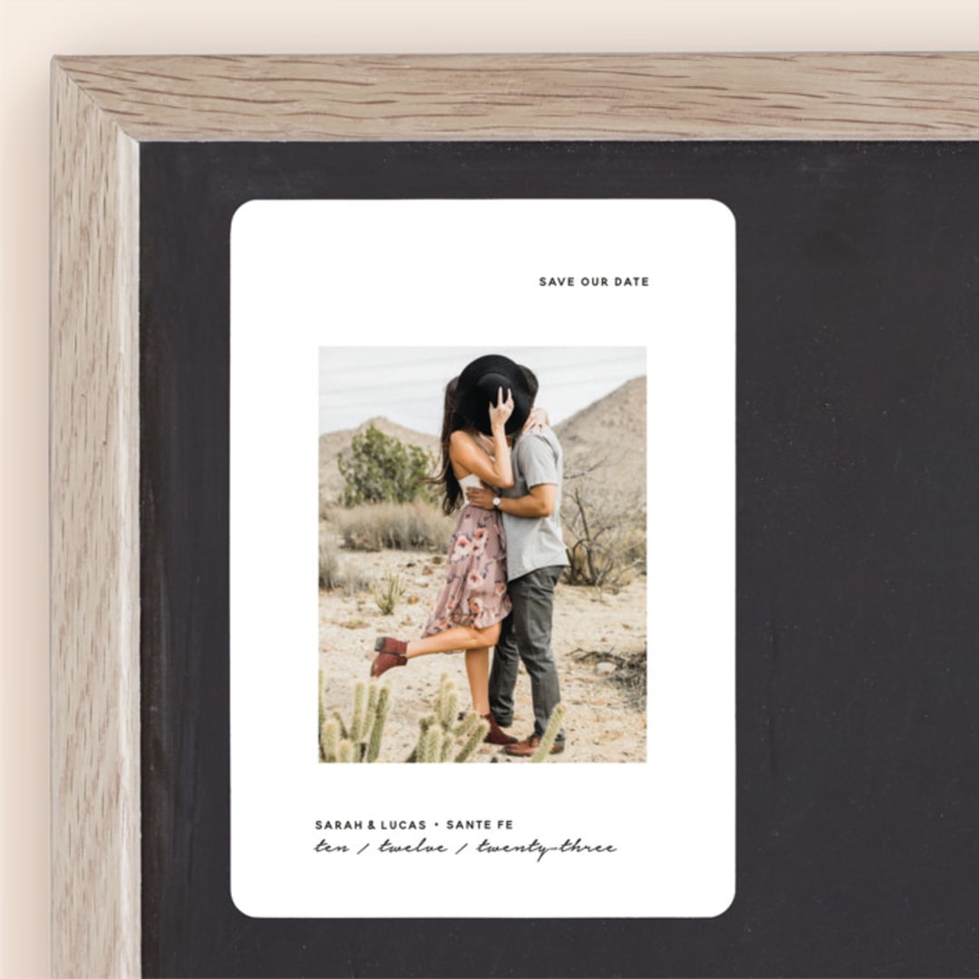 "Modern Mood" - Save the Dates in Snow by Susan Brown - Front
