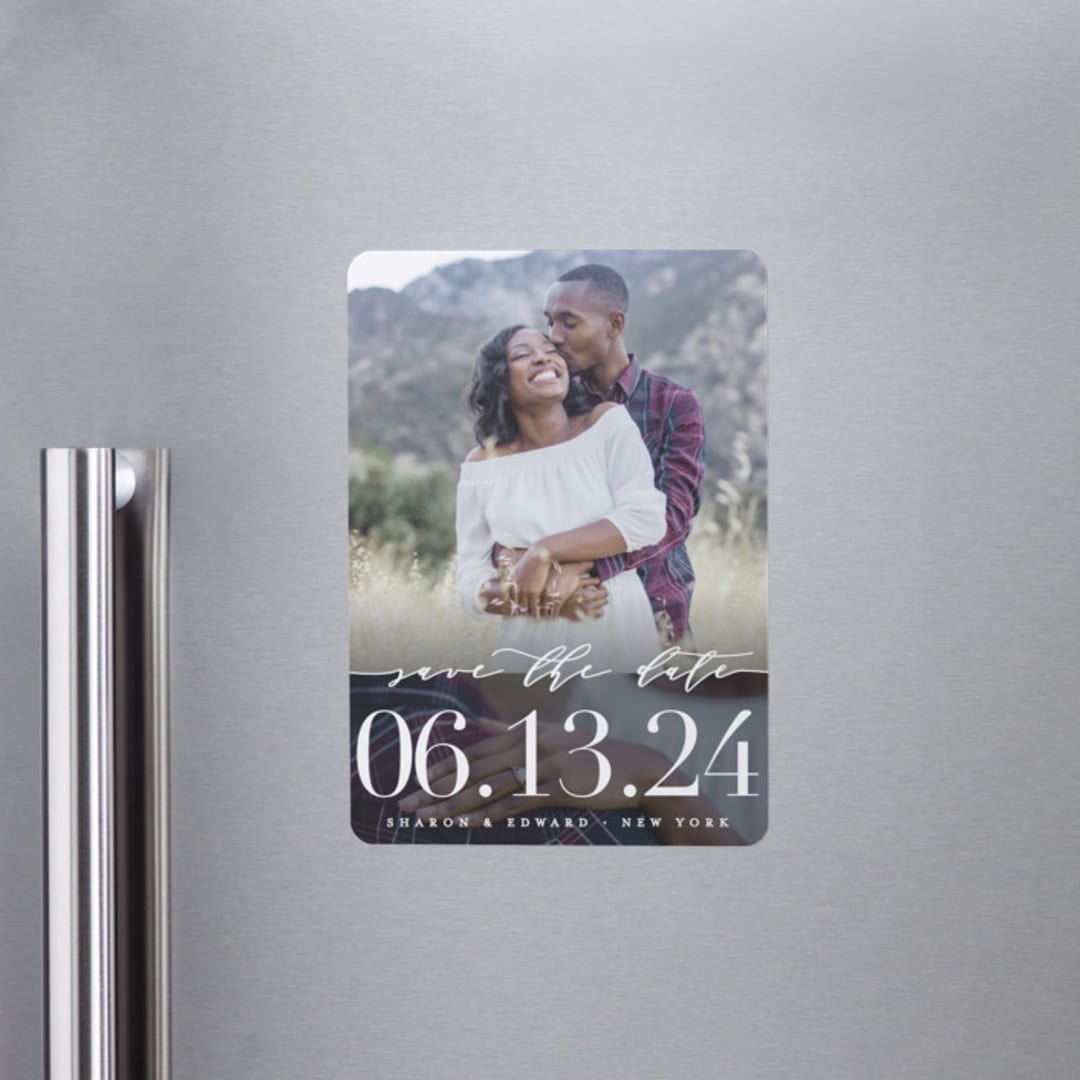 "Geo Lovely" - Save the Dates in Onyx by heythird - Front