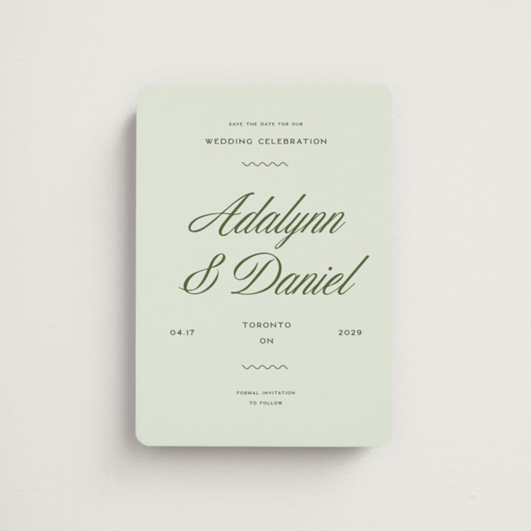 "Swoon" - Save the Dates in Lemongrass by Sam Dubeau - Front