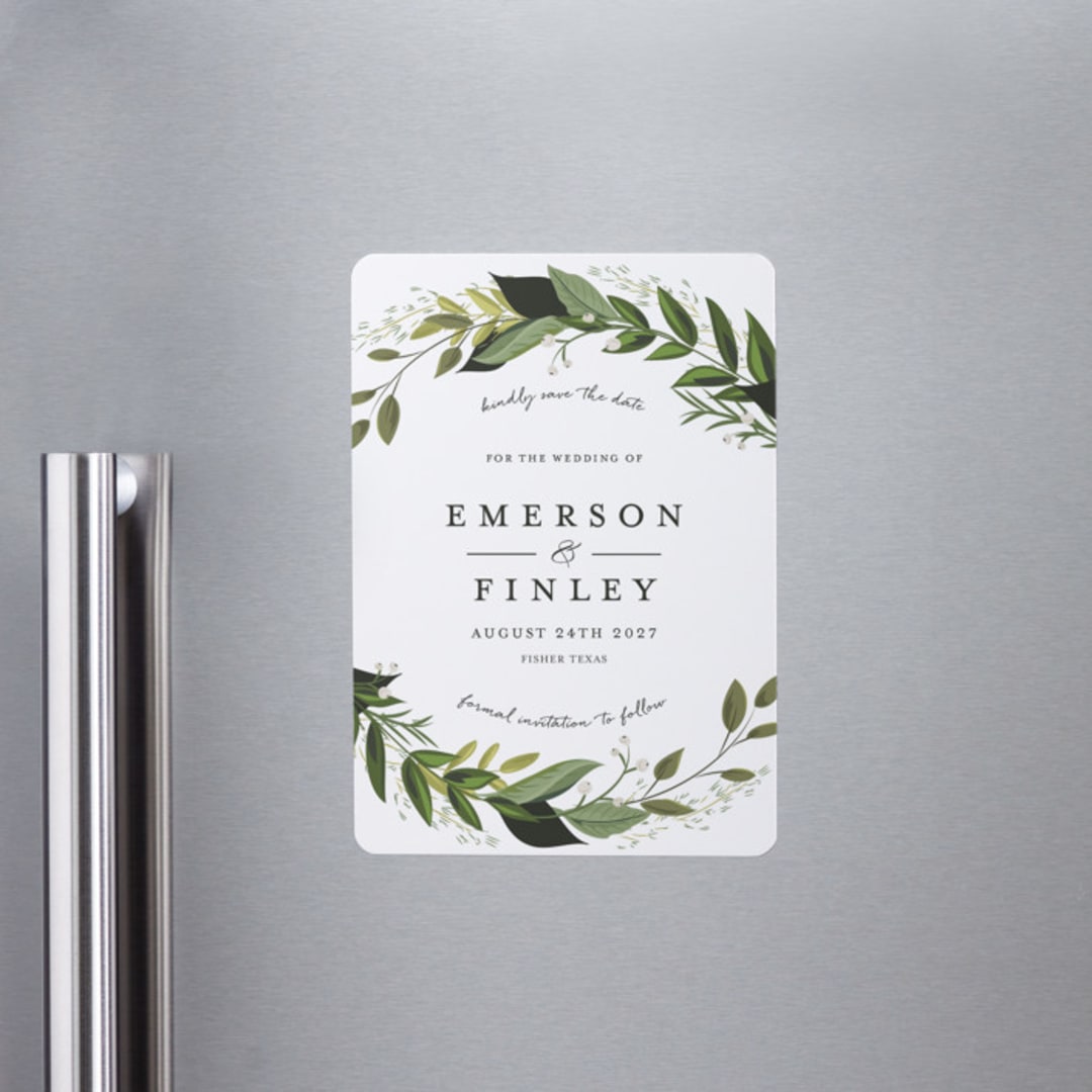 "Vines of Green" - Save the Dates in Fern by Susan Moyal - Front
