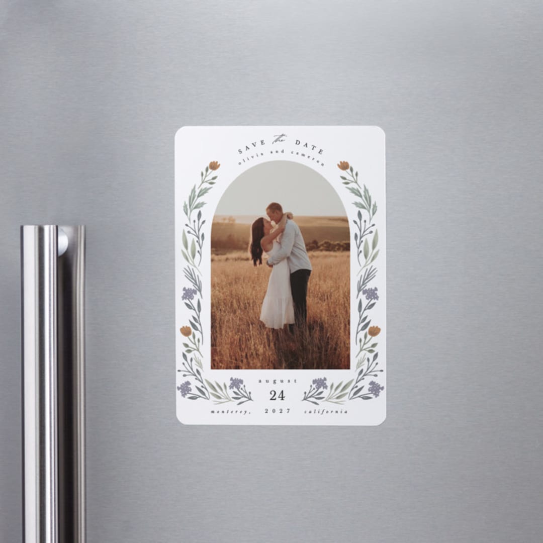 "Floral Arch" - Save the Dates in Rust by Hannah Williams - Front