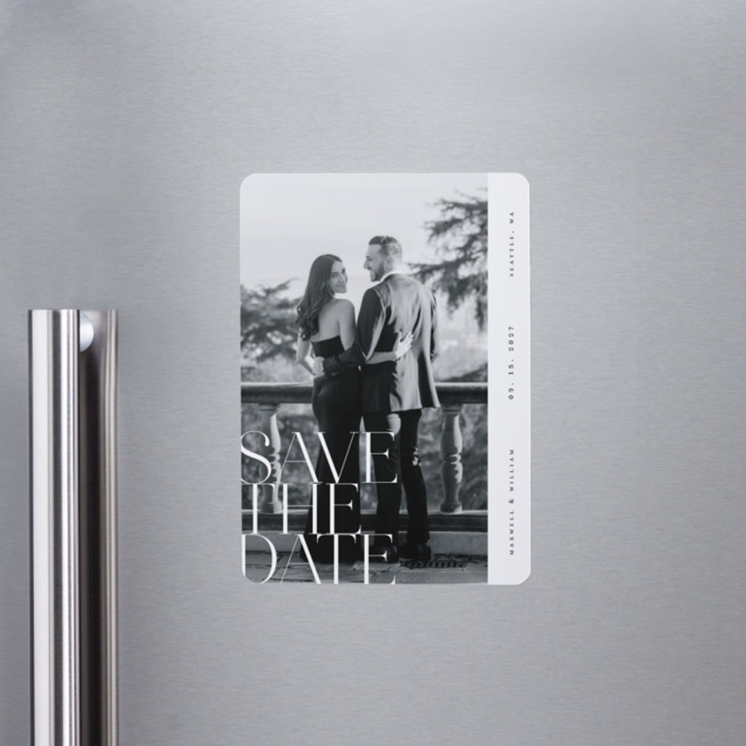 "Editorial lettering" - Save the Dates in Pearl by Ana de Sousa - Front