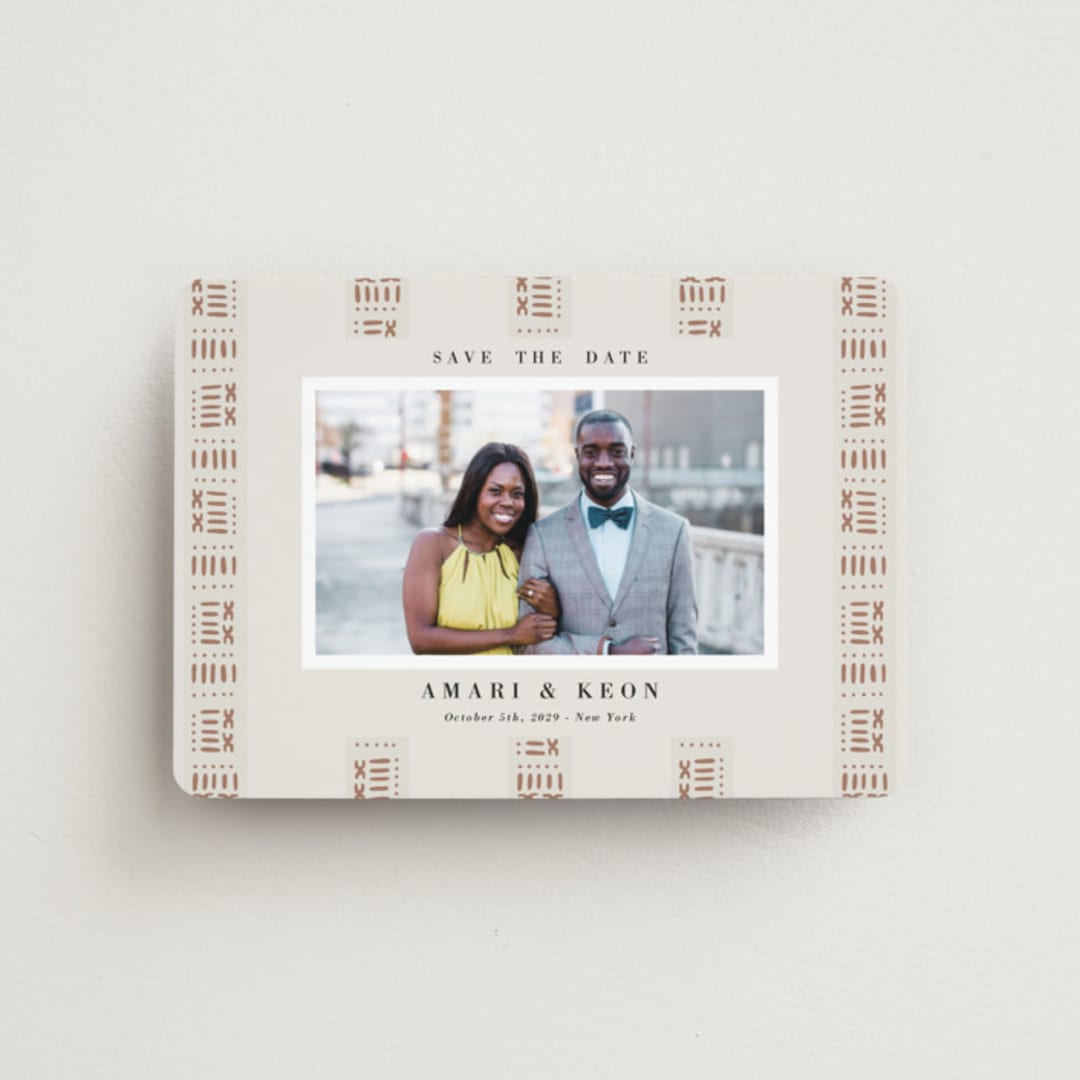 "Amari" - Save the Dates in Ivory by Oma N. Ramkhelawan - Front
