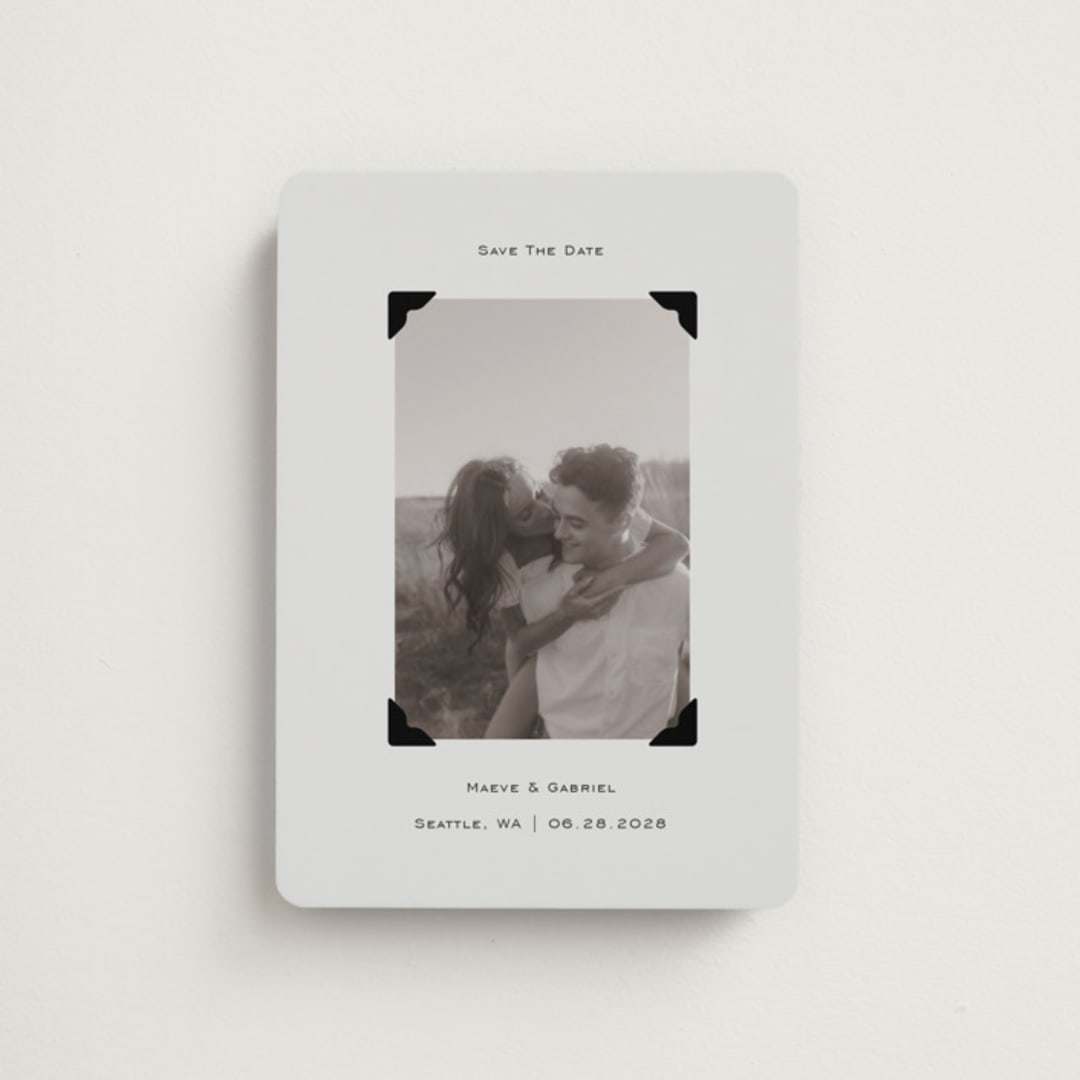 "scrapbook frame" - Save the Dates in Cream by Jenny Millington - Front