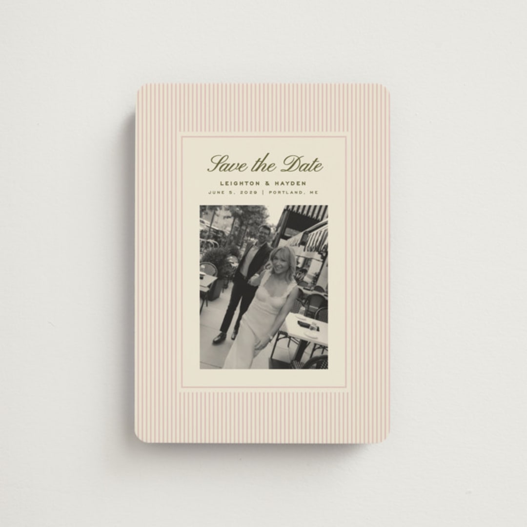 "hayden" - Save the Dates in Blush by Ellen Schlegelmilch - Front