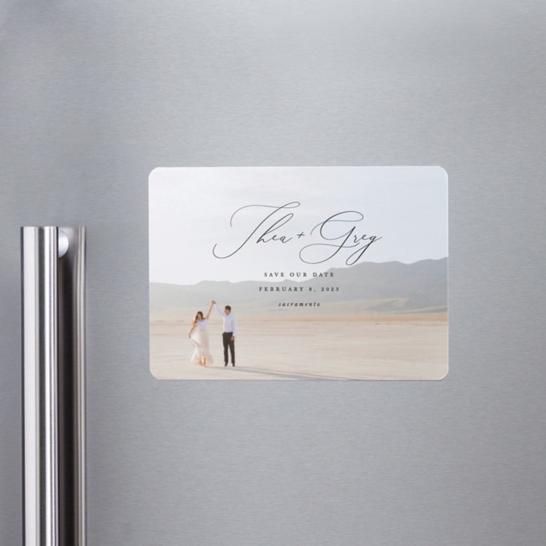 "Enchantment" - Save the Dates in Graphite by Snow and Ivy - Front