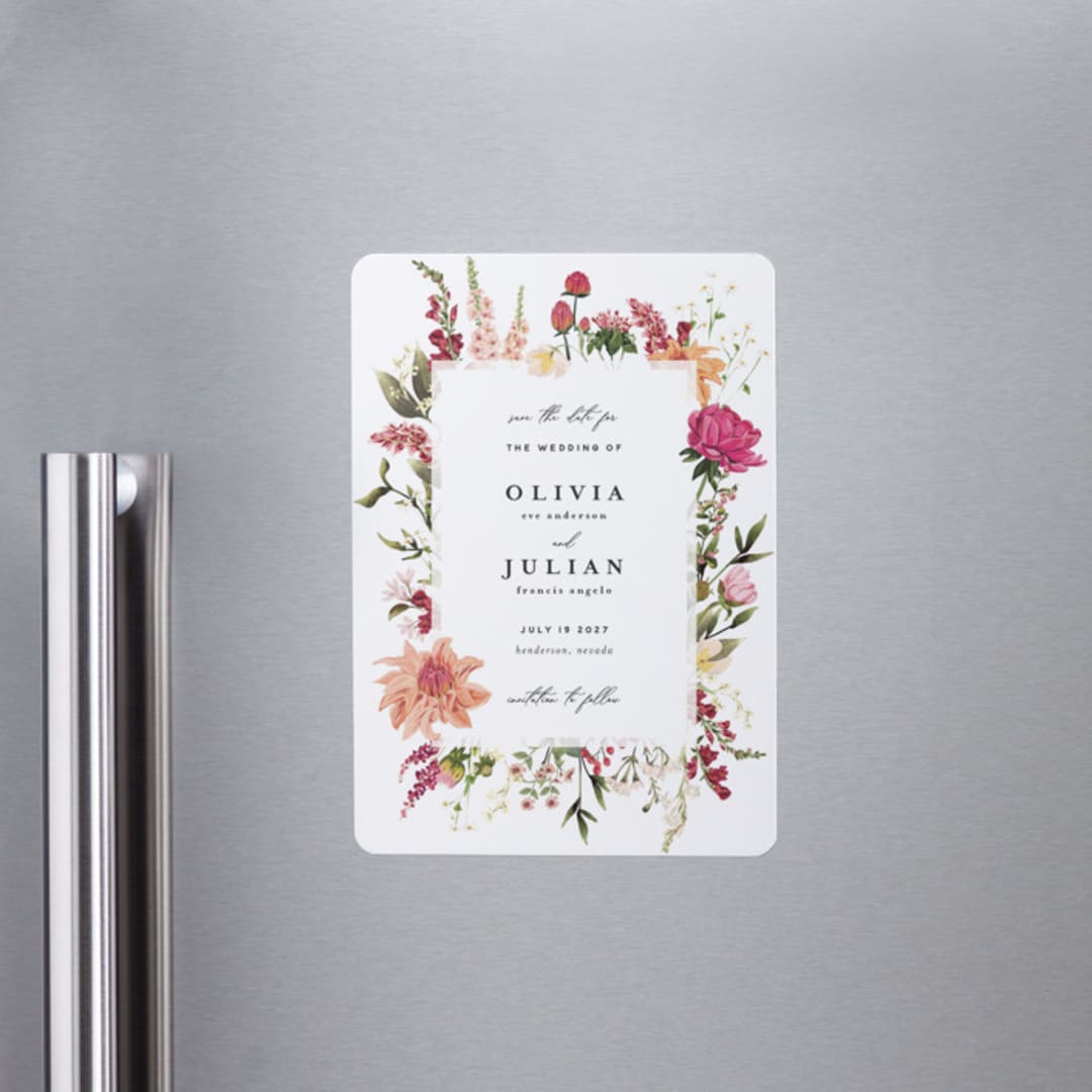 "Lush" - Save the Dates in Magenta by Susan Moyal - Front