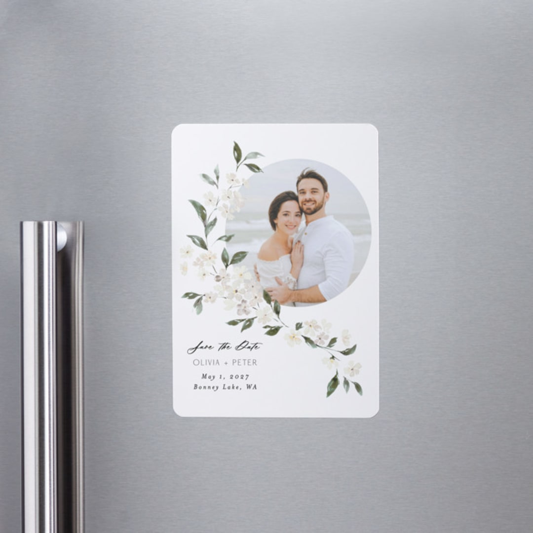 "Sweeping Vine" - Save the Dates in Porcelain by Itsy Belle Studio - Front