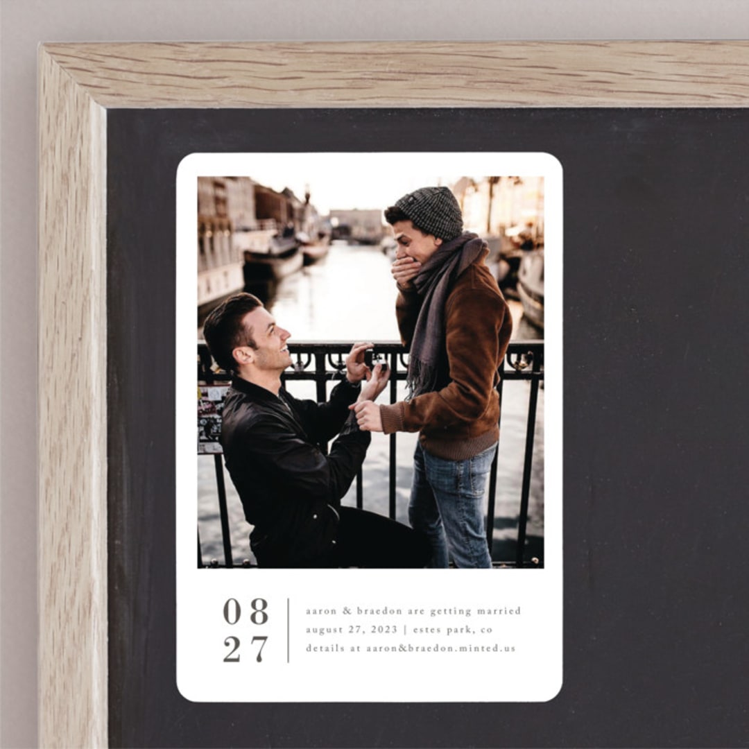 "Stacked Banner" - Save the Dates in Cotton by Amy Kross - Front