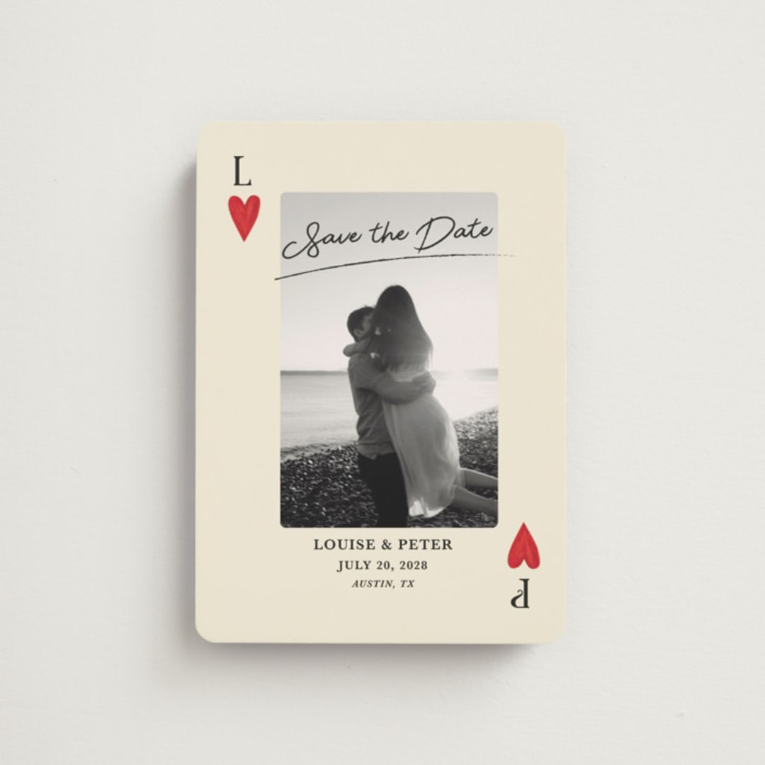 "Red Hearts" - Save the Dates in Champagne by Helena Vitto - Front