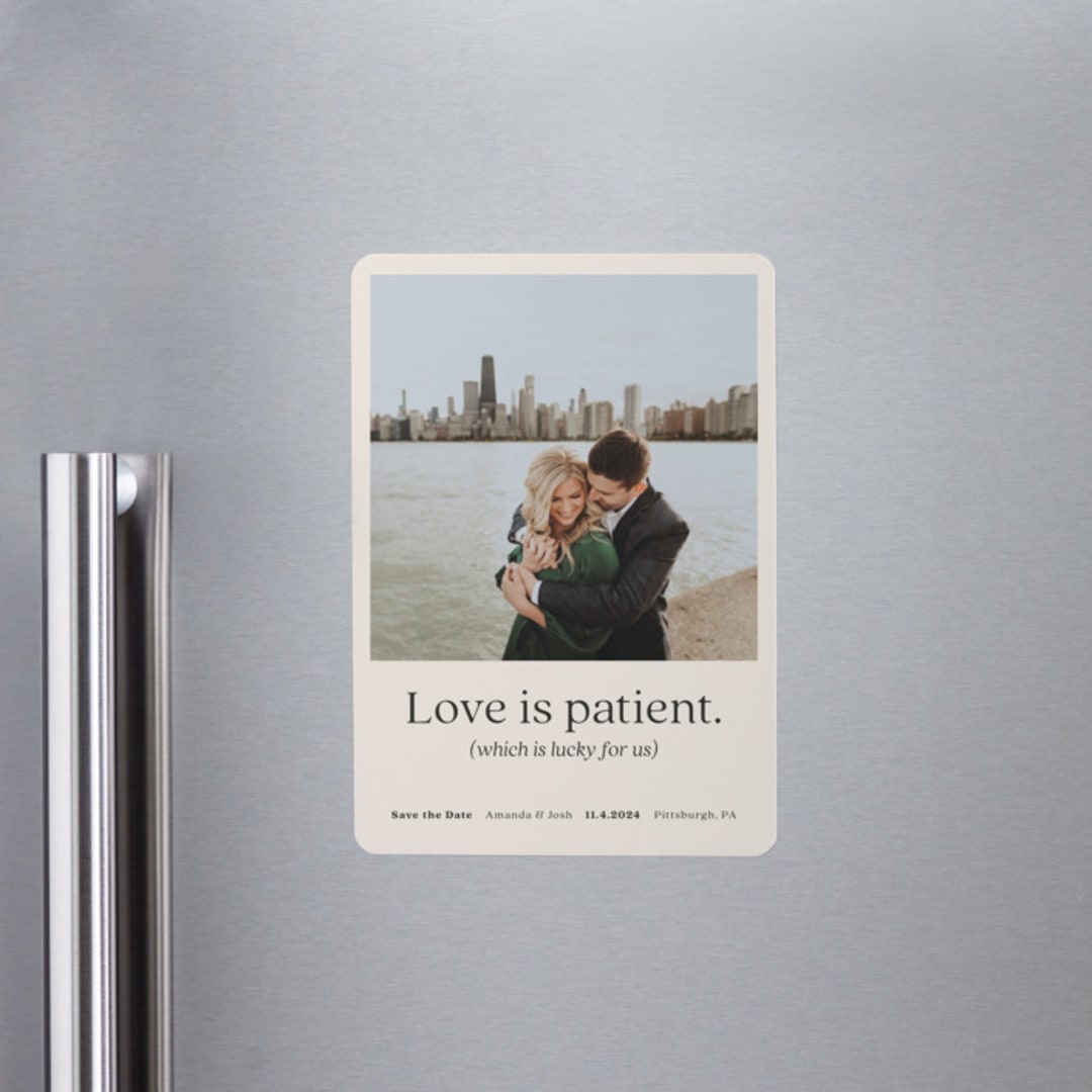 "Love is Patient" - Save the Dates in Champagne by Samantha Barkla - Front