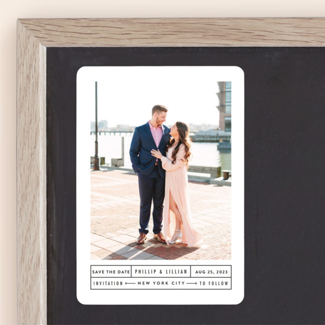 "Between the Lines" - Save the Dates in Blazer by Fine and Dandy Paperie - Front