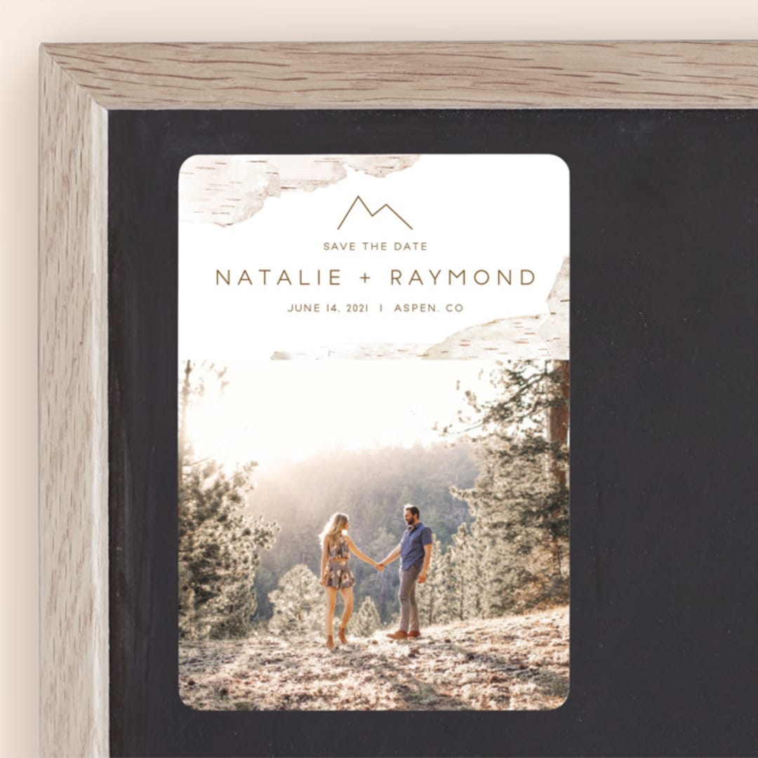 "Birchbark" - Save the Dates in Natural by Kelsey Mucci - Front