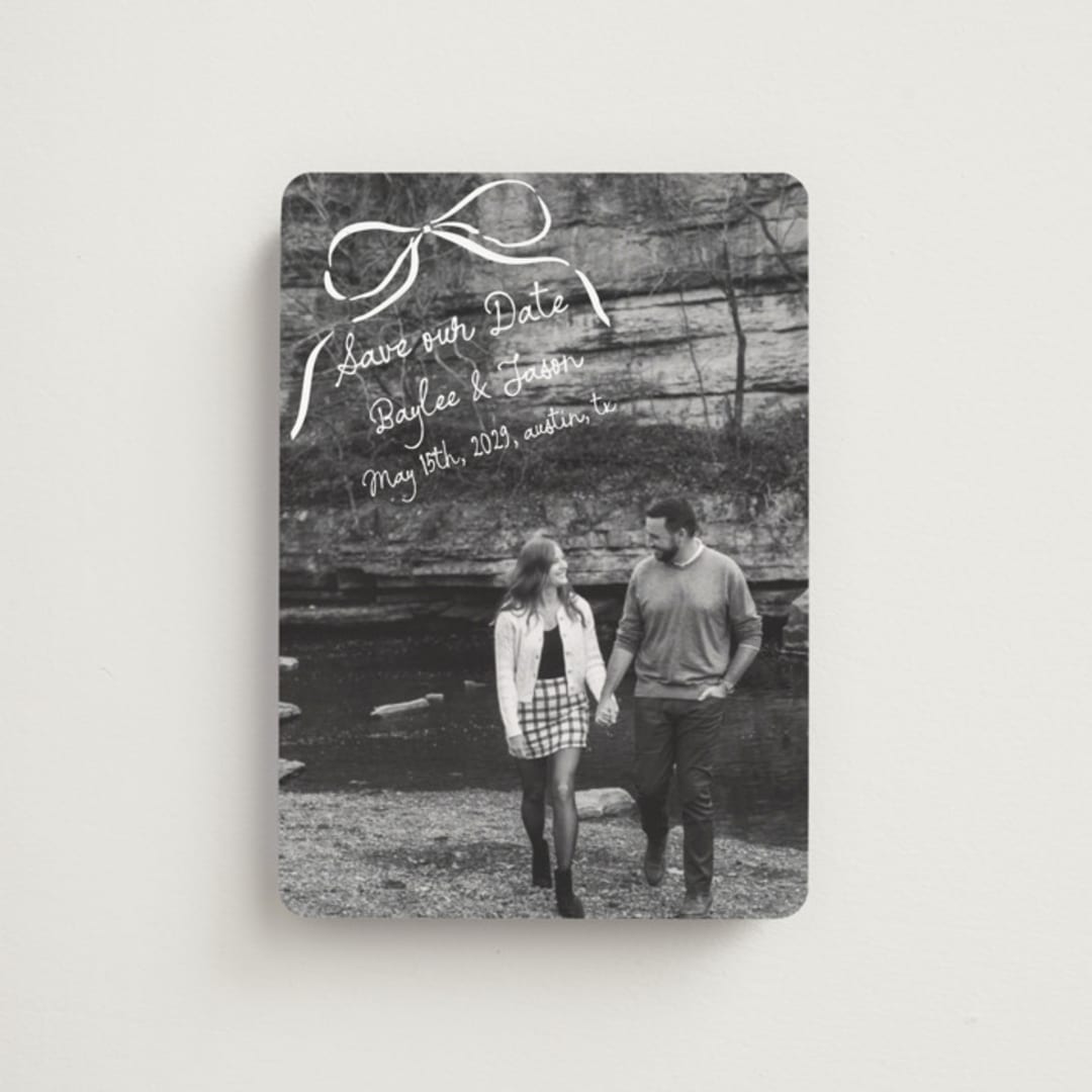 "Inkwoven" - Save the Dates in Pearl by Jelena Vuletic - Front