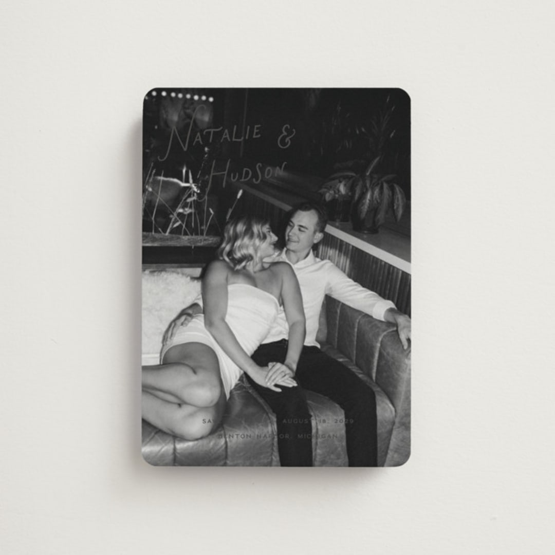 "Lovers" - Save the Dates in Buttercream by Pixel and Hank - Front