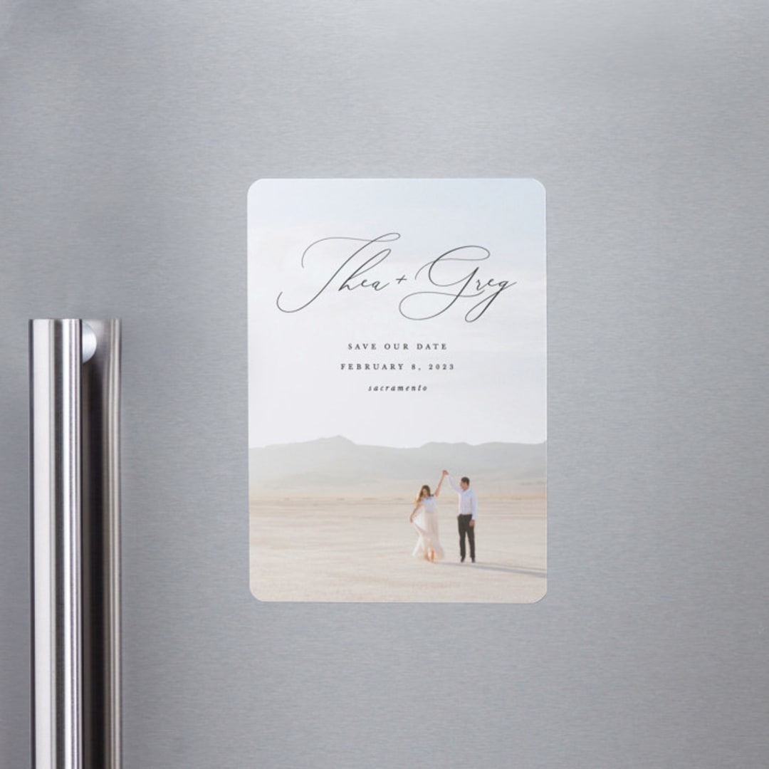 "Enchantment" - Save the Dates in Graphite by Snow and Ivy - Front