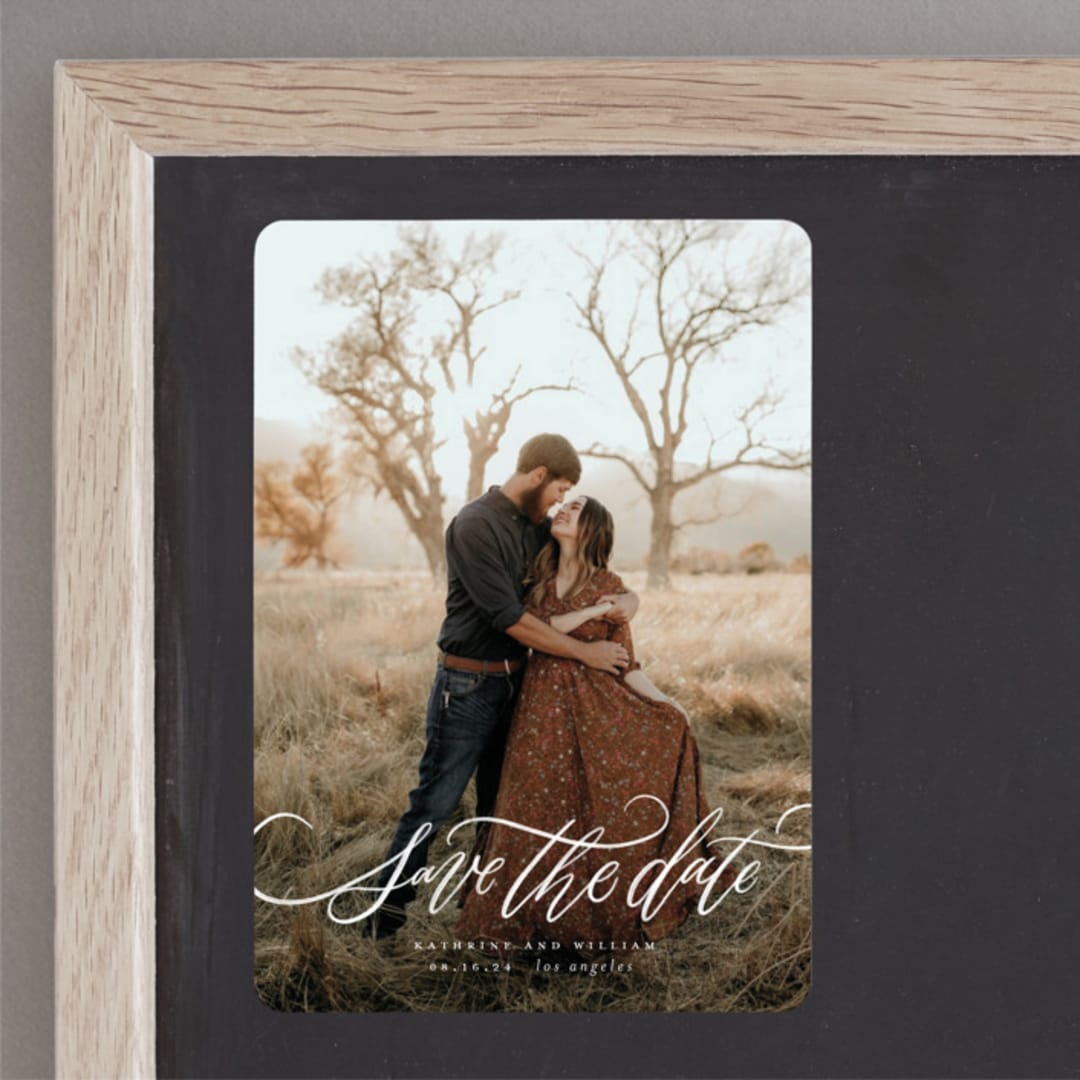"Flourished Love" - Save the Dates in Cloud by Wildfield Paper Co - Front