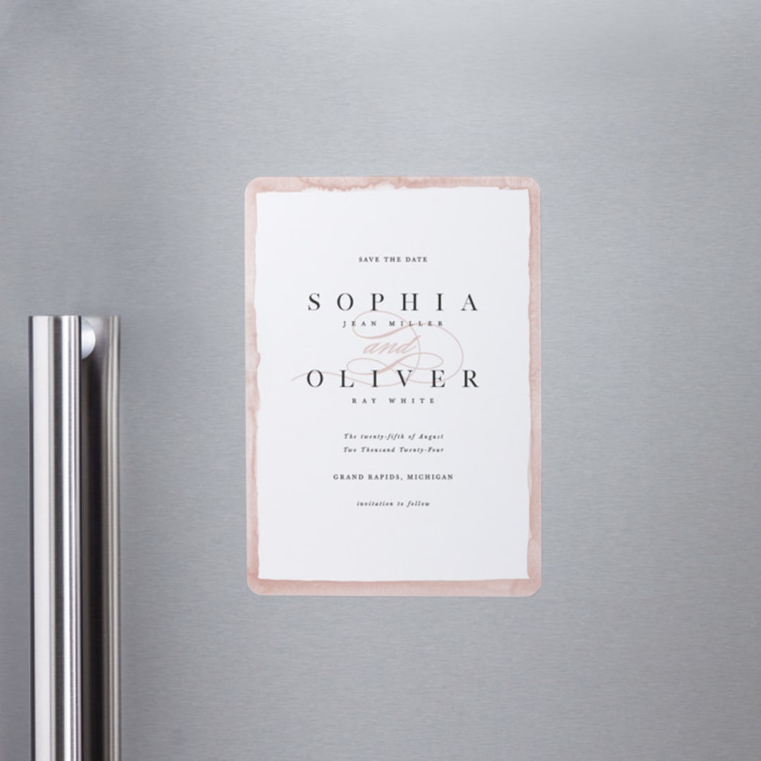 "First Love" - Save the Dates in Blush by Pixel and Hank - Front