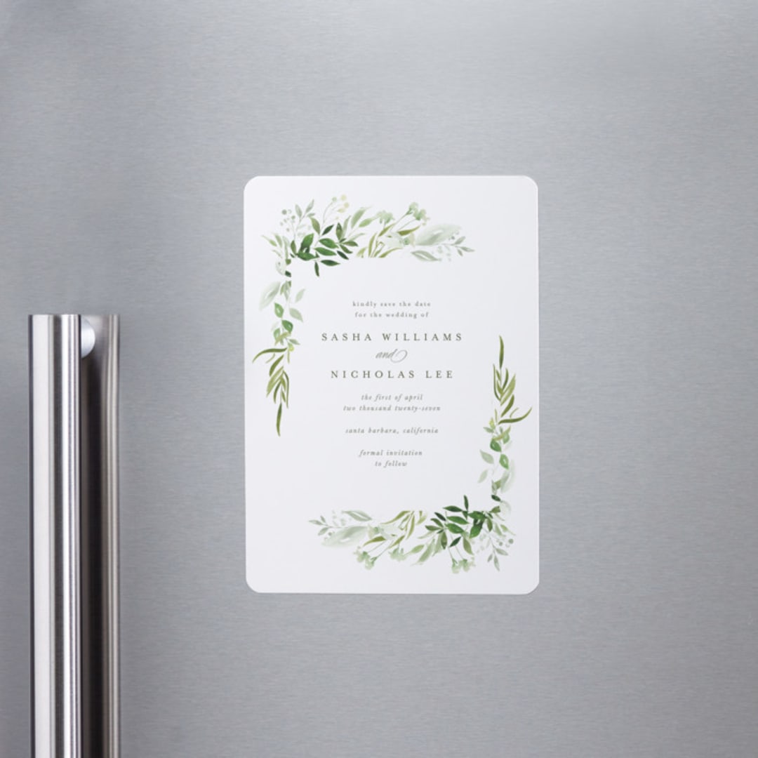 "Verdure" - Save the Dates in Garden by Leah Bisch - Front