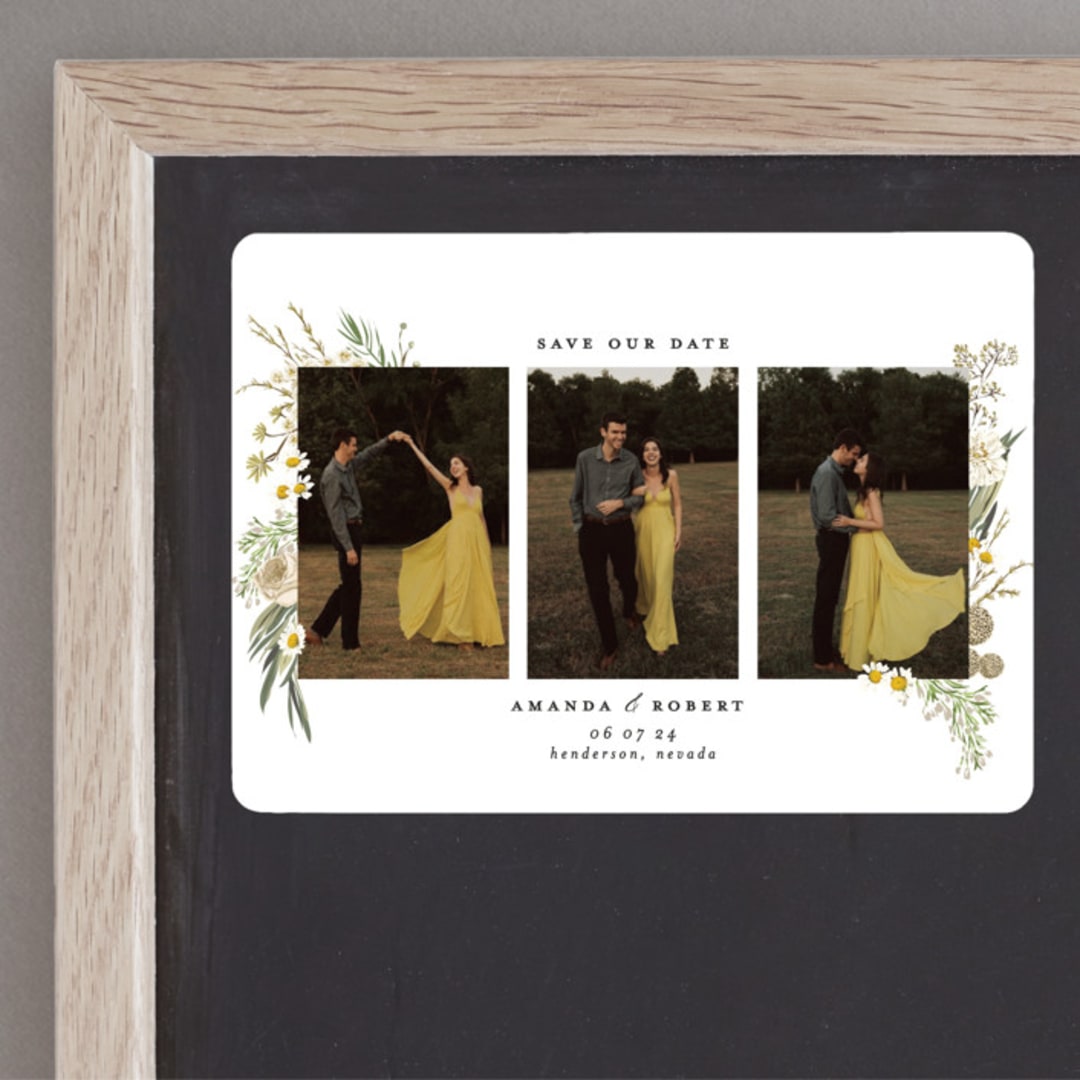 "Organic Florals" - Save the Dates in Porcelain by Susan Moyal - Front