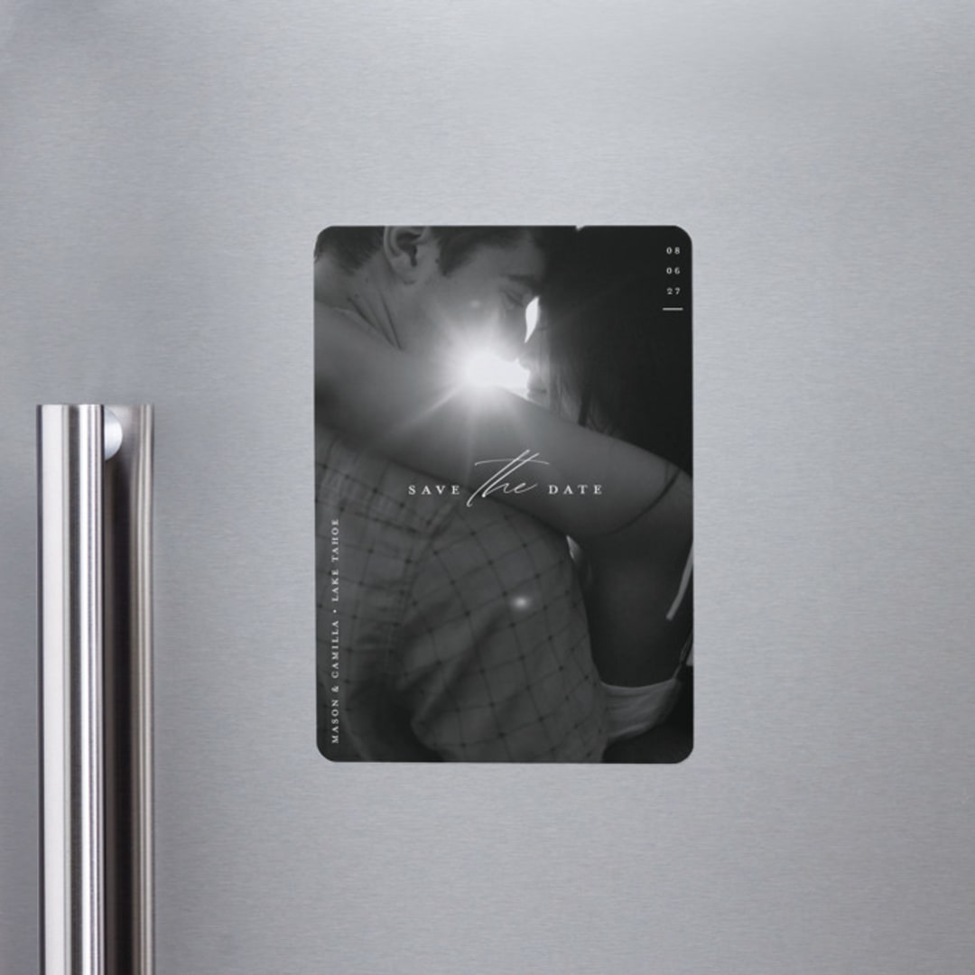 "Focal" - Save the Dates in Pearl by Christie Garcia - Front