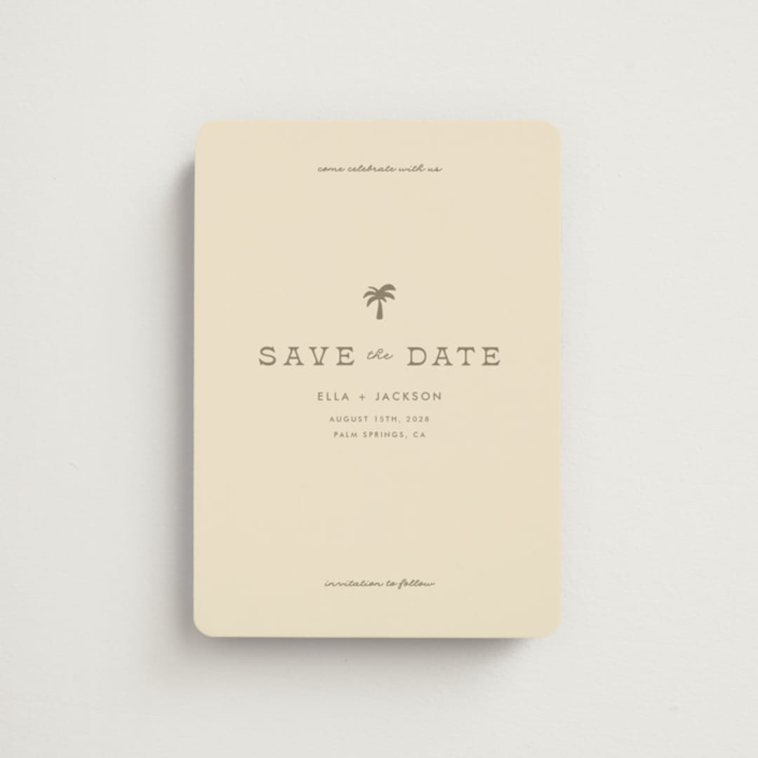"Vacation" - Save the Dates in Sand by Olivia Goree - Front