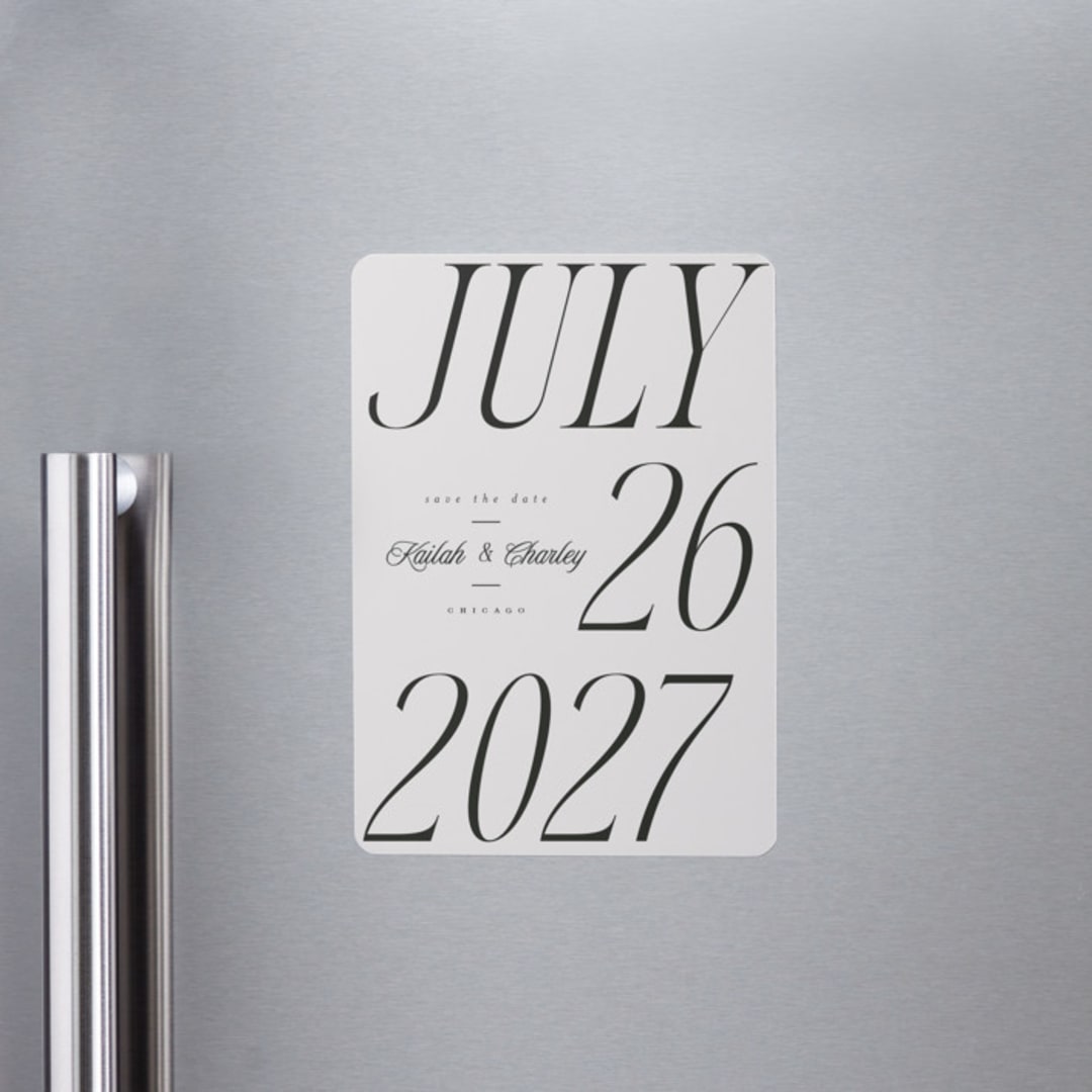 "Grand" - Save the Dates in Ivory by Melanie Kosuge - Front