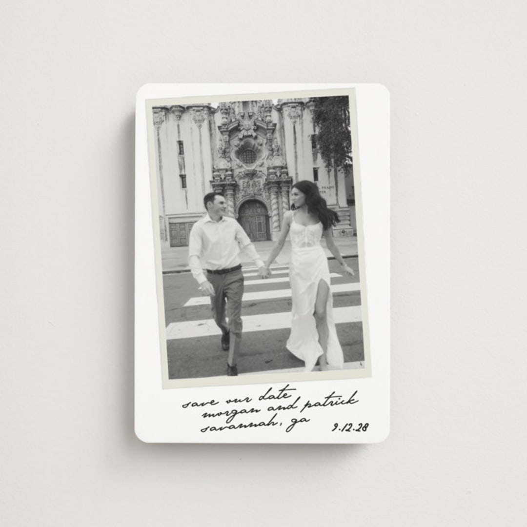 "Venecia" - Save the Dates in Ivory by Maja Cunningham - Front