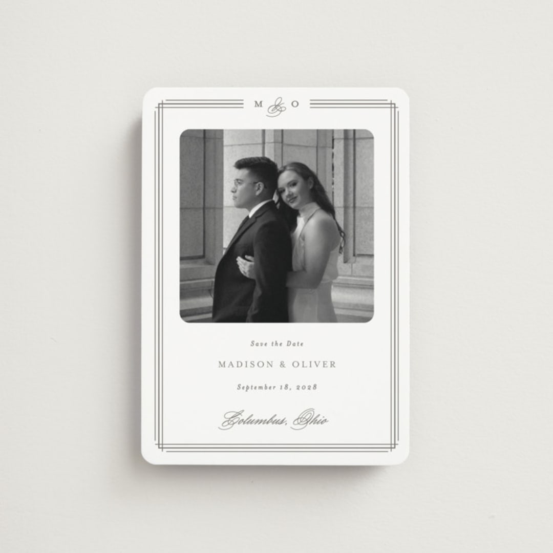"Lines" - Save the Dates in Cobblestone by Emily Betts - Front