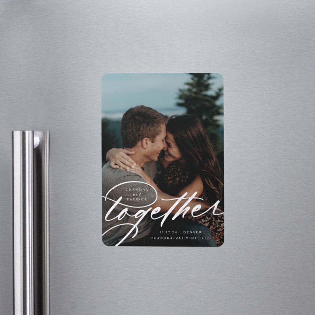 "Bring us together" - Save the Dates in Pearl by Jessica Corliss - Front