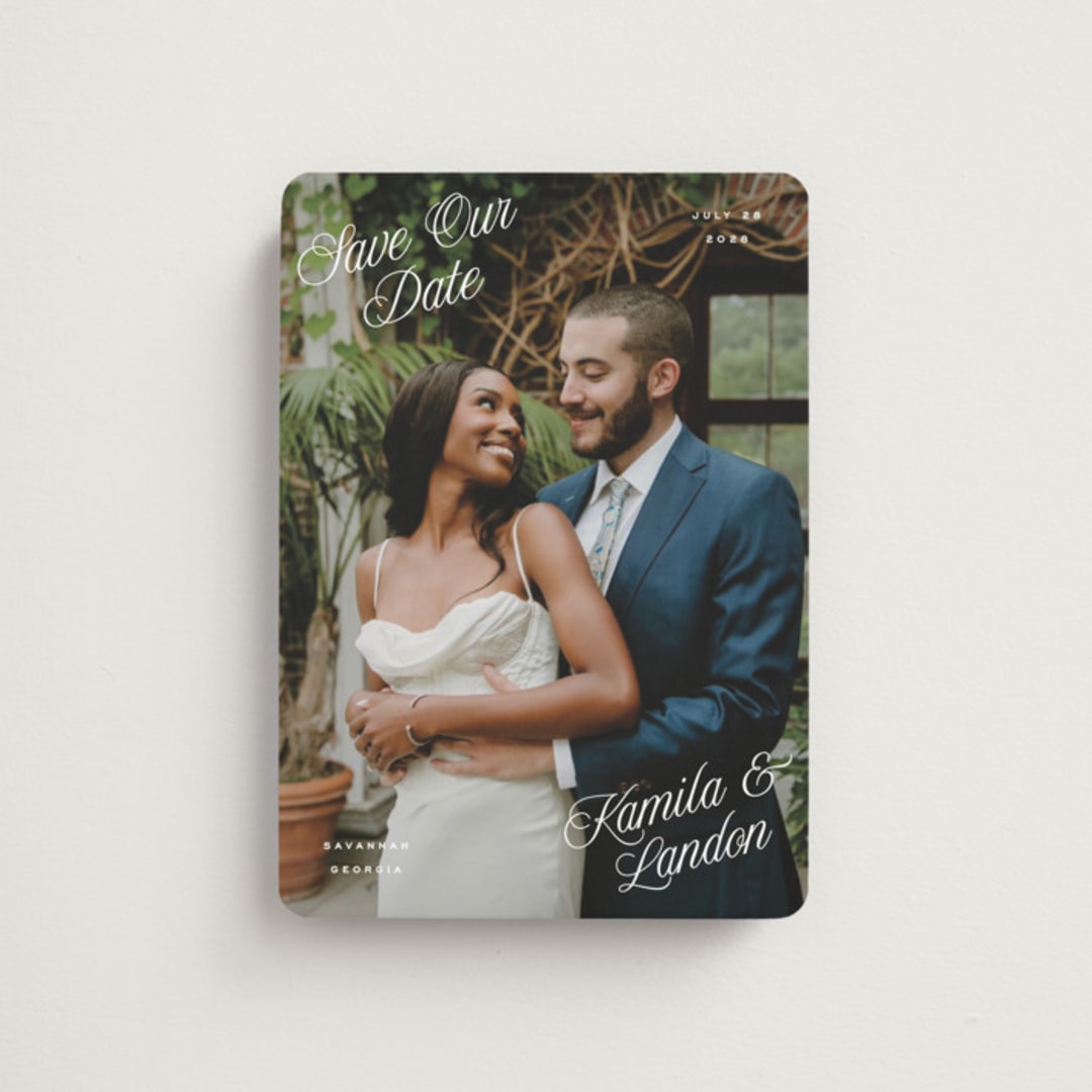 "All Four Corners" - Save the Dates in Cloud by Hooray Creative - Front