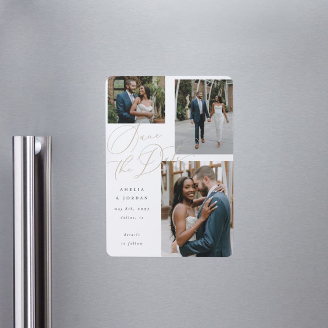 "Whimsy" - Save the Dates in Snow by AK Graphics - Front