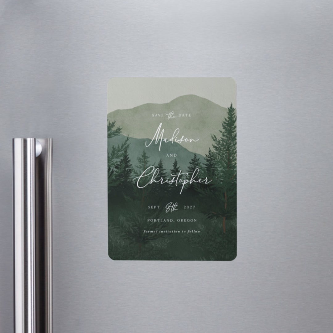 "The Forest" - Save the Dates in Jade by Elly - Front