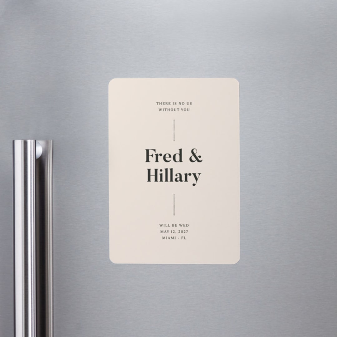 "No us without you" - Save the Dates in Ivory by Pati Cascino - Front