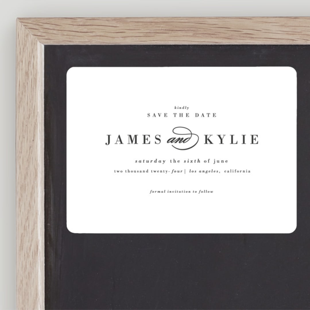 "Classically Stated" - Save the Dates in Charcoal by Roxy Cervantes - Front