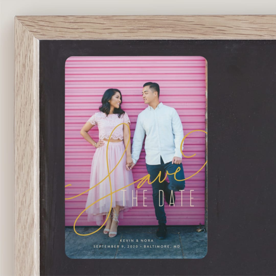 "Signature" - Save the Dates in Antique by Jessica Williams - Front