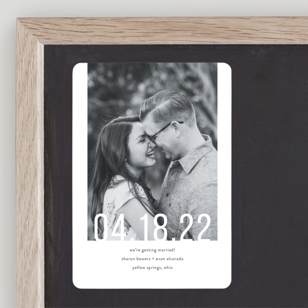 "Date Check" - Save the Dates in Noir by Up Up Creative - Front