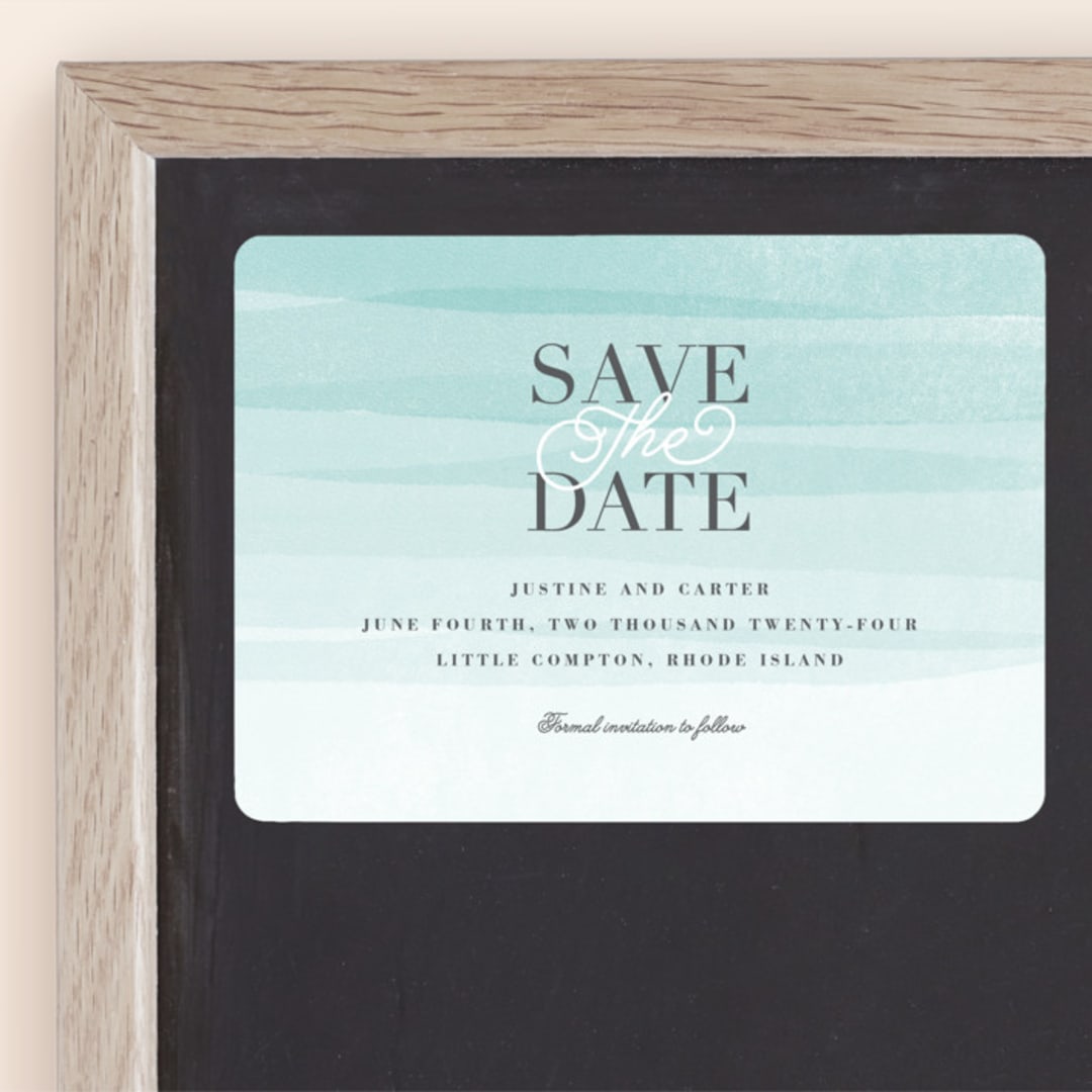 "Old Post Road" - Save the Dates in Sea Salt by Jennifer Wick - Front