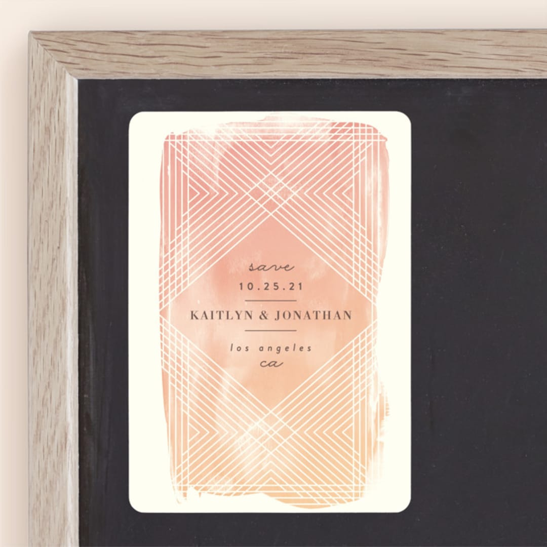 "Masked Wash" - Save the Dates in Passion Fruit by Rebecca Bowen - Front
