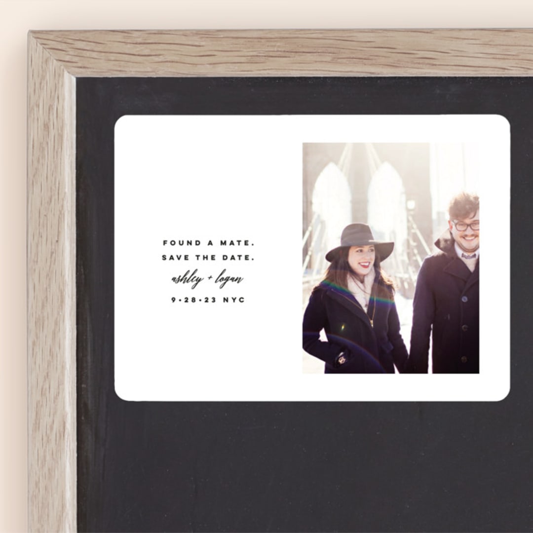 "Found a Mate" - Save the Dates in Ink by Susan Brown - Front