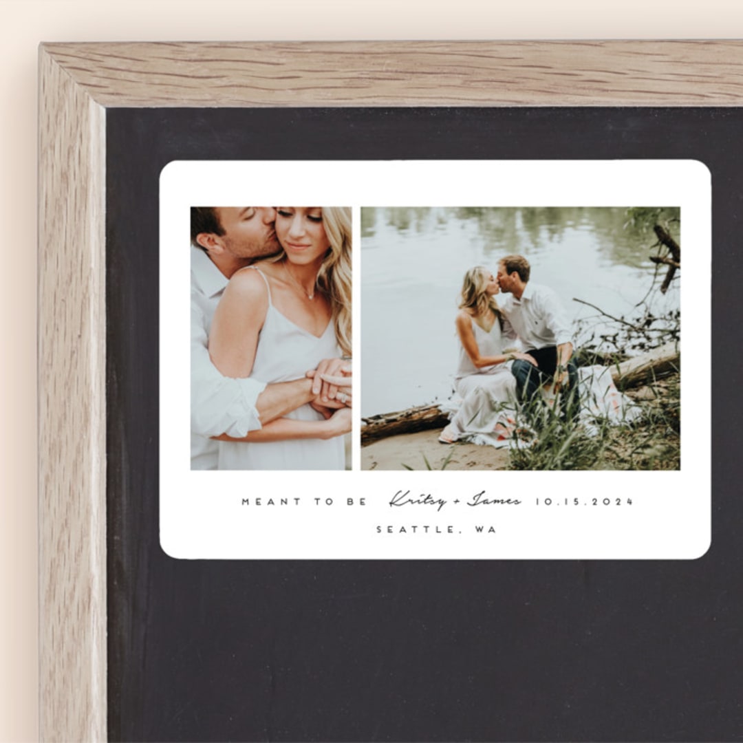 "meant to be" - Save the Dates in Tuxedo by Angela Garrick - Front