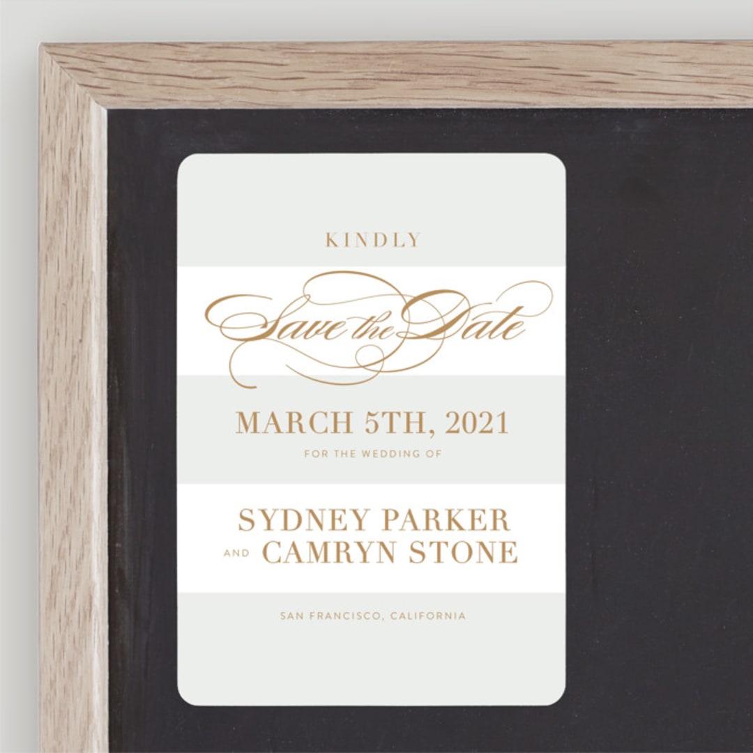 "Fashion District" - Save the Dates in Marble by Jill Means - Front