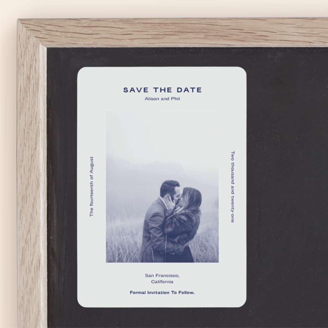 "Flyer" - Save the Dates in Navy by Jack Knoebber - Front