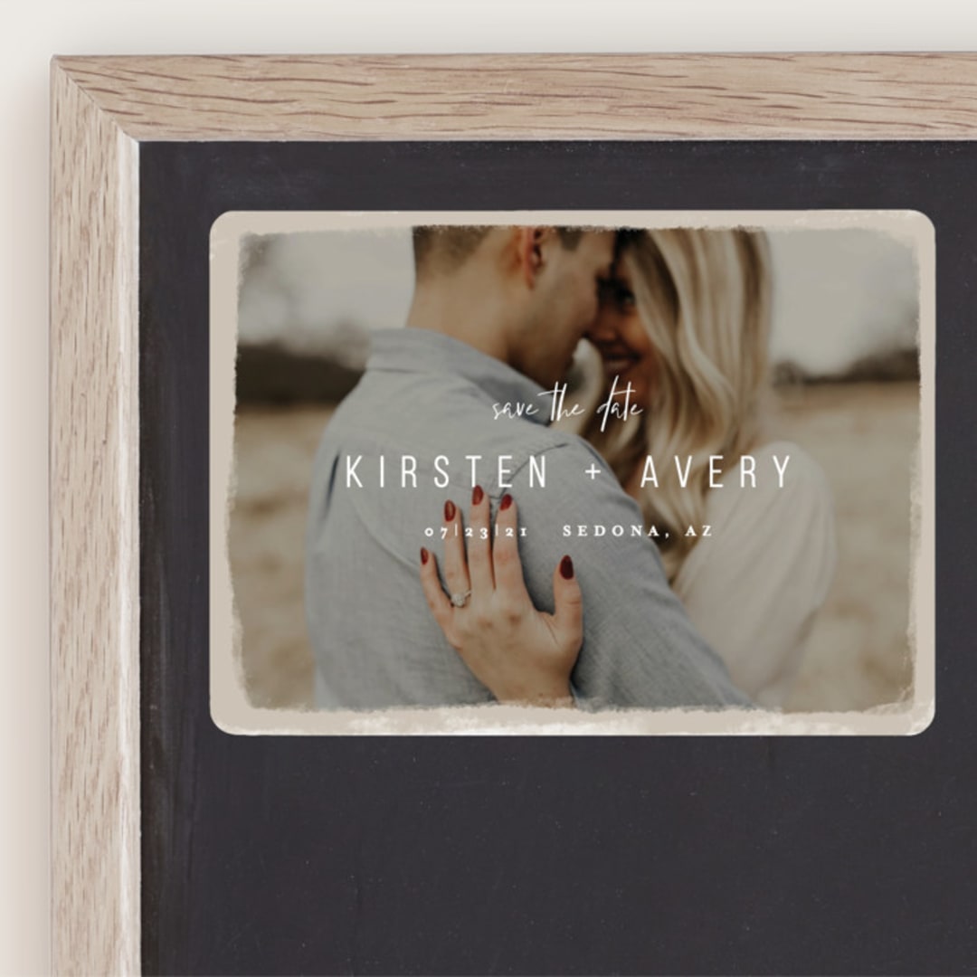 "Kindred" - Save the Dates in Nutmeg by Melissa Egan of Pistols - Front