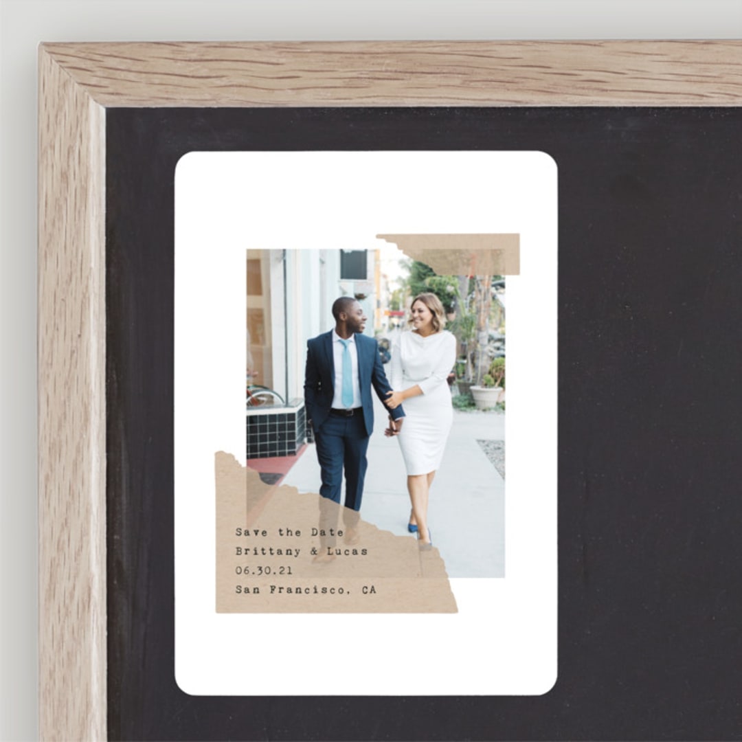"Framed Corner" - Save the Dates in Kraft by ASQ Studio - Front